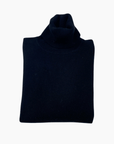 PULL COL ROULE FIN CACHEMIRE - NOIR