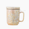 Yuma -  Tasse avec couvercle et passoire à thé - Nature - Ø8xH11,5 cm