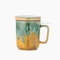Yuma -  Tasse avec couvercle et passoire à thé - Vert- Ø8xH11,5 cm