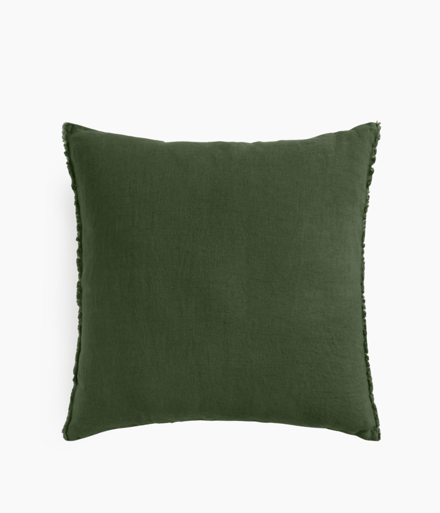 Housse de coussin 45 x 45 cm en Lin lavé - Kaki