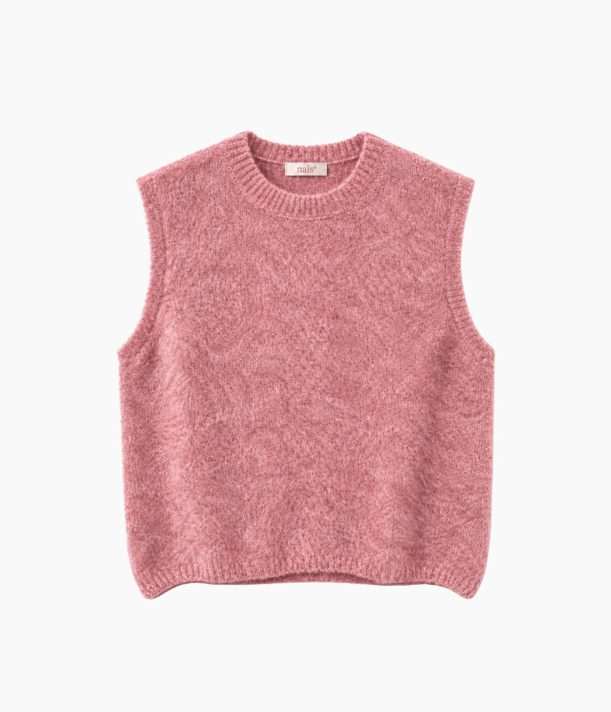 PULL COL ROND SANS MANCHES - VIEUX ROSE