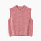 PULL COL ROND SANS MANCHES - VIEUX ROSE