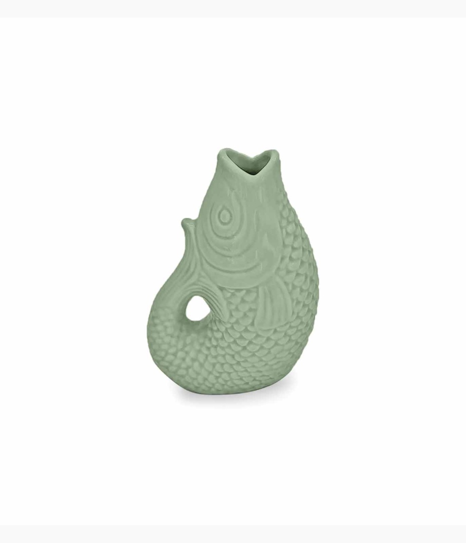 Vase céramique Poisson pm matcha L8,2 P5 H12cm