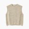 PULL COL ROND SANS MANCHES - BEIGE
