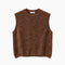 PULL COL ROND SANS MANCHES - NOISETTE