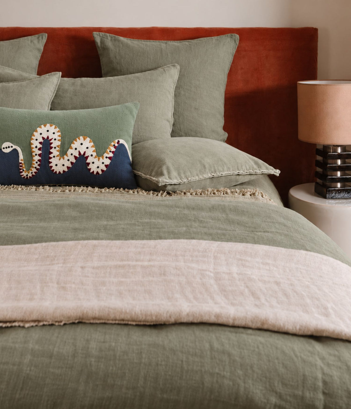 HOUSSE DE COUETTE LERIA 260x240 CM - AMANDE