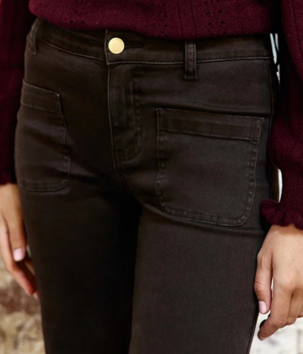 PANTALON FLARE SONNY - MARRON