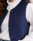 Gilet sans manches Marine – Effet bouclé