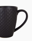 mug 35cl black mat snow