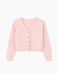Cardigan Rose Pale en Mohair