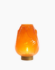GINNY  - Lampe de table LED Ø18,5x27 cm - orange laiteux+or