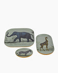 Plateau Set de 3 Safari motifs d'animaux -