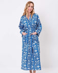 KIMONO KIRIA FLORAL BLEU