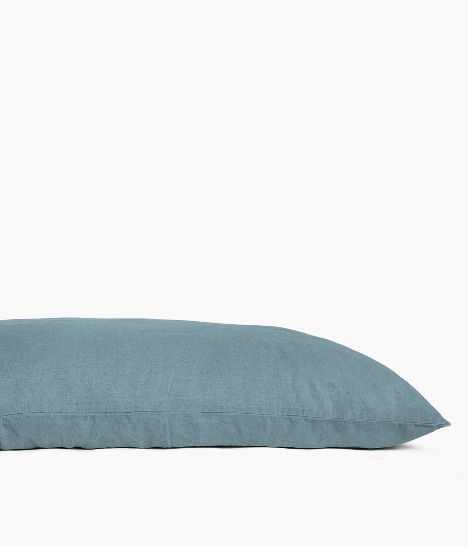 Housse de coussin 55 x 110 cm en Lin lavé - Bleu stone