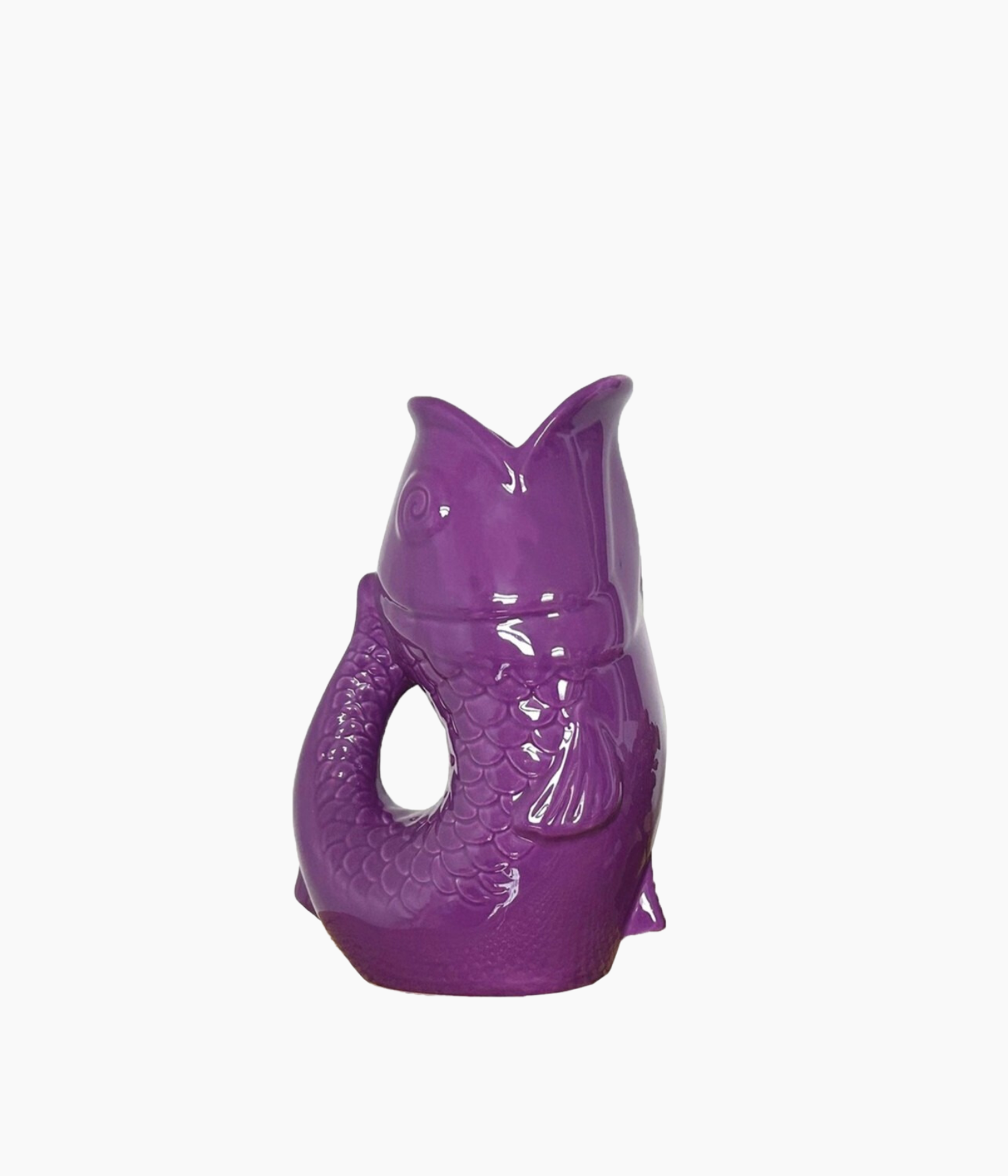 Vase ceramic Poisson pm violet L8,2 P5 H12cm