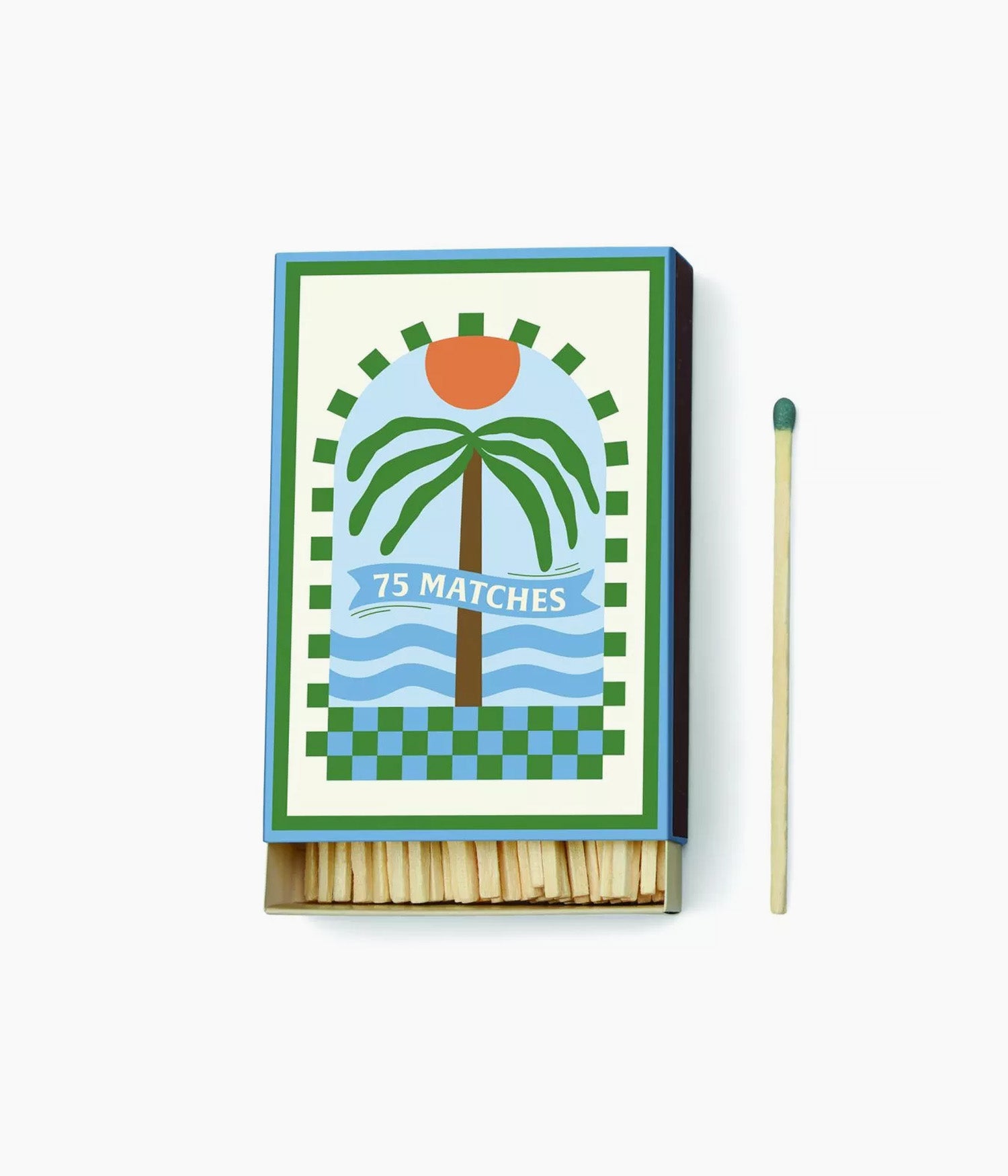 Boite de 75 allumettes - &quot;Palm Tree&quot; Dark Green