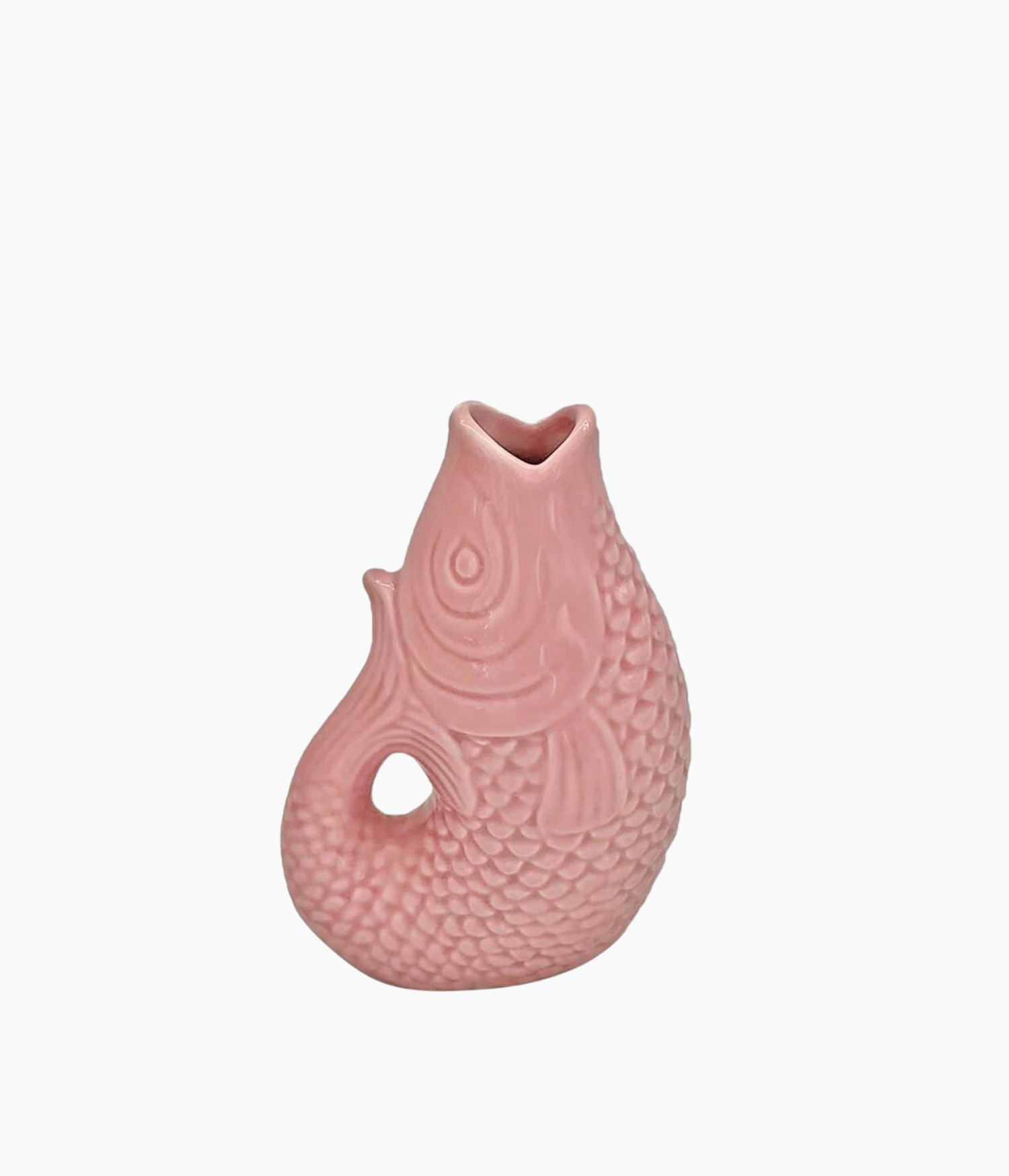 Vase ceramic Poisson pm rose L8,2 P5 H12cm