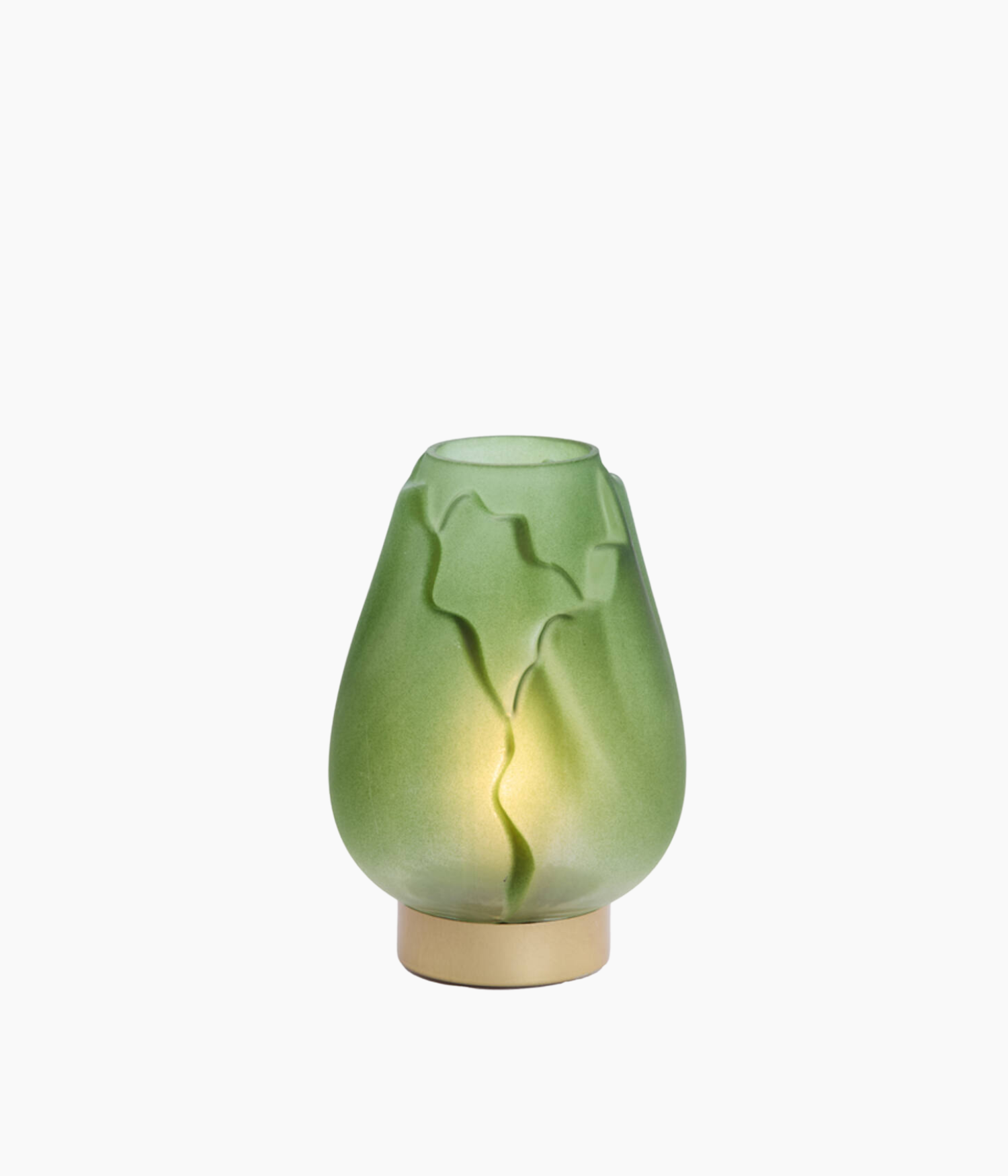 GINNY  - Lampe de table LED Ø13x19,5cm - vert mat+or