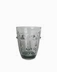 VERRE GOBELET VISAGE GRIS