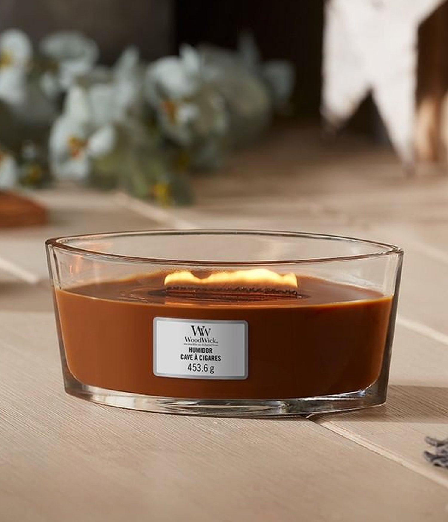 WOODWICK -Bougie Ellipse cave à cigares