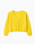 Cardigan Jaune en Mohair