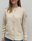 CARDIGAN COL ROND 7 BOUTONS -ECRU