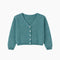 Cardigan Vert Amande en Mohair