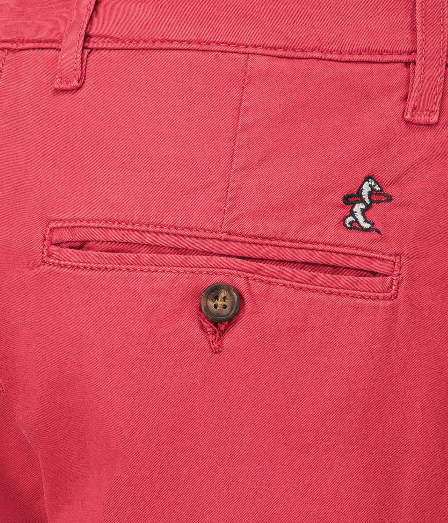 BERMUDA CHINO CARIBOU - ROUGE BASQUE – Le Grand Comptoir
