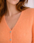 Cardigan Saumon en Mohair