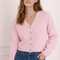 Cardigan Rose Pale en Mohair