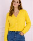 Cardigan Jaune en Mohair